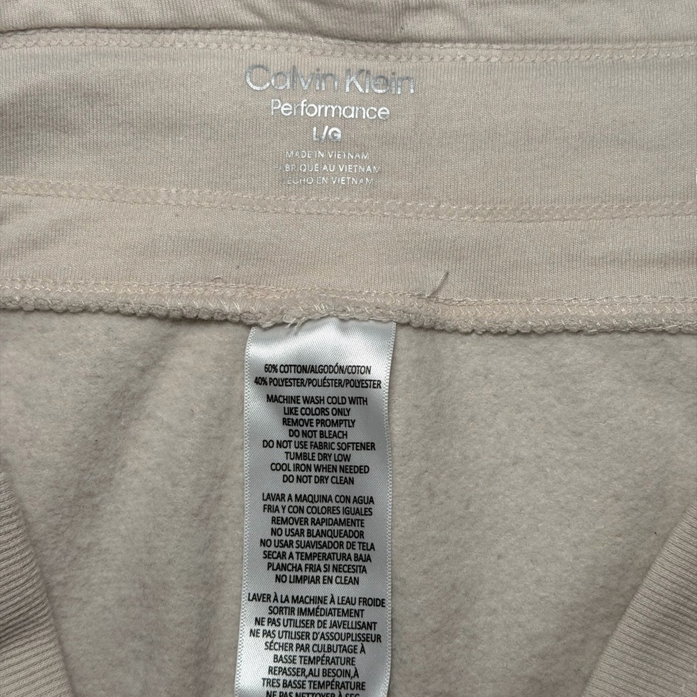 Calvin Klein Cream Track Pants - Picture 4 of 4